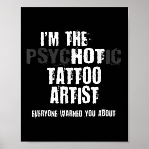 Im heiß psychotischen Tattoo Artist warnen Sie Spa Poster
