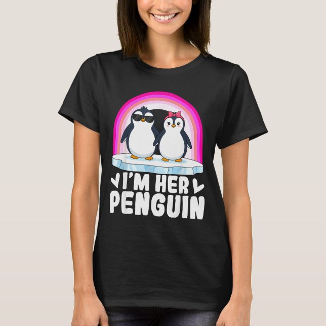 I'm Her Penguin Matching Couple Valentine Love Hea T-Shirt (Vorderseite)