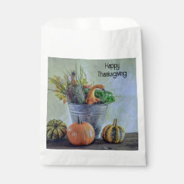 Im Herbst noch Leben mit Kürbis, Blume Geschenktütchen