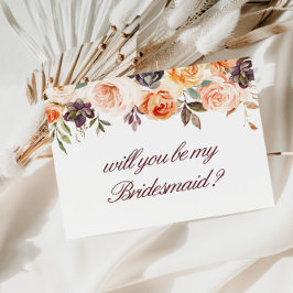Im Herbst werden Sie meine Bridesmaid-Karte sein Einladungspostkarte