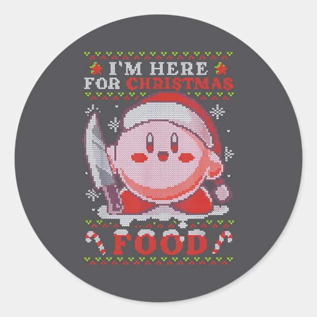 I'm Here For Christmas Food  Runder Aufkleber (Vorderseite)