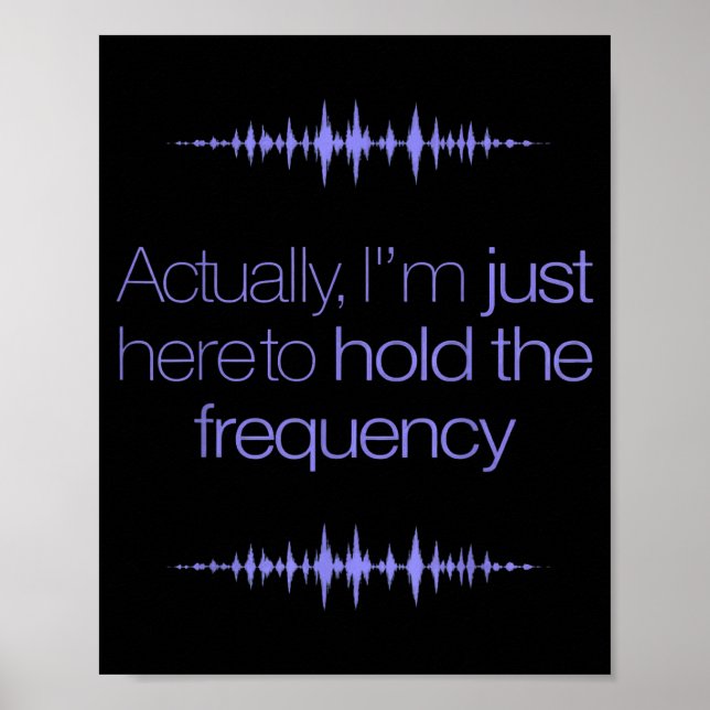 Im Here To Hold The Frequency Funny Saying Poster (Vorne)