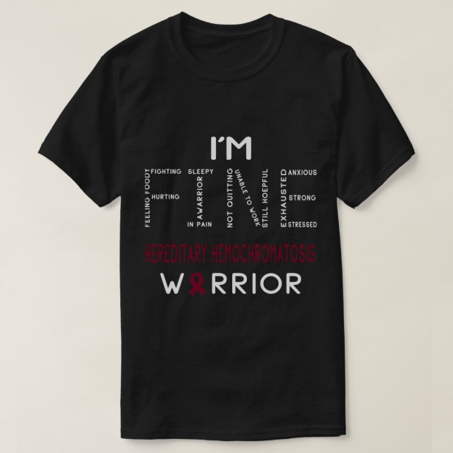 Im Hereditary Hemochromatosis Warrior Im FINE Fit T-Shirt (Design vorne)