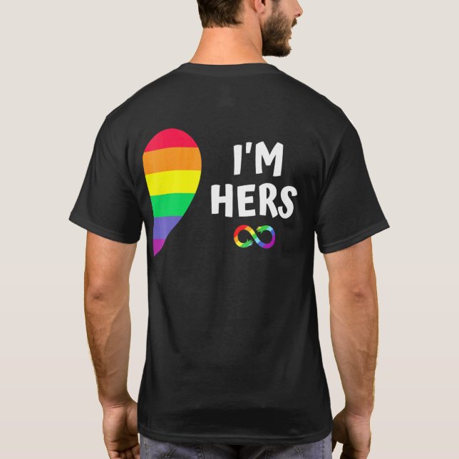 Im Hers ist meine Mutter auf den stolzen lesbische T-Shirt (Rückseite)