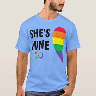 im hers mine match for stolde lesbian coupl T-Shirt