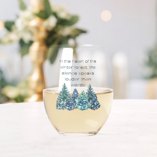 Im Herzen des Winterwaldes Weinglas Ohne Stiel (Insitu (Hochzeit))