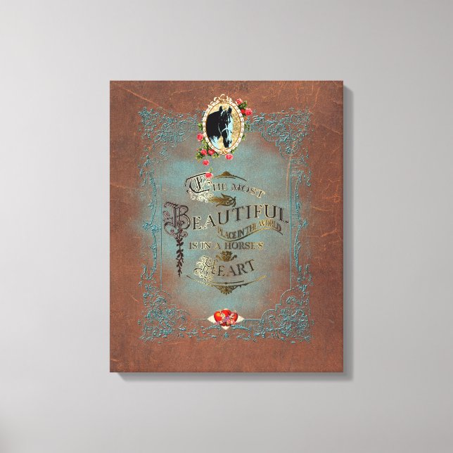 Im Herzen eines Pferdes ~ Wrapped Canvas Leinwanddruck (Vorderseite)