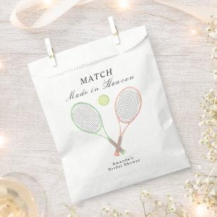 Im Himmel geschafene Tennis-Hochzeitsdusche Geschenktütchen