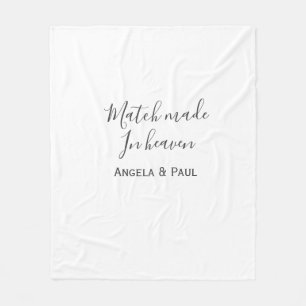 Im Himmel geschlossen Name Paar Hochzeit einfach  Fleecedecke