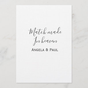 Im Himmel geschlossene Ehe Name Paar Hochzeit einf Einladung