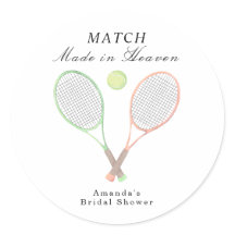 Im Himmel geschlossene Tennis-Hochzeitsdusche