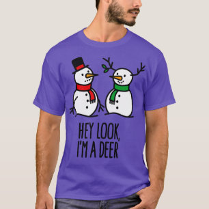 Im Hirschfunny Weihnachts-Rentier-Schneemann T-Shirt