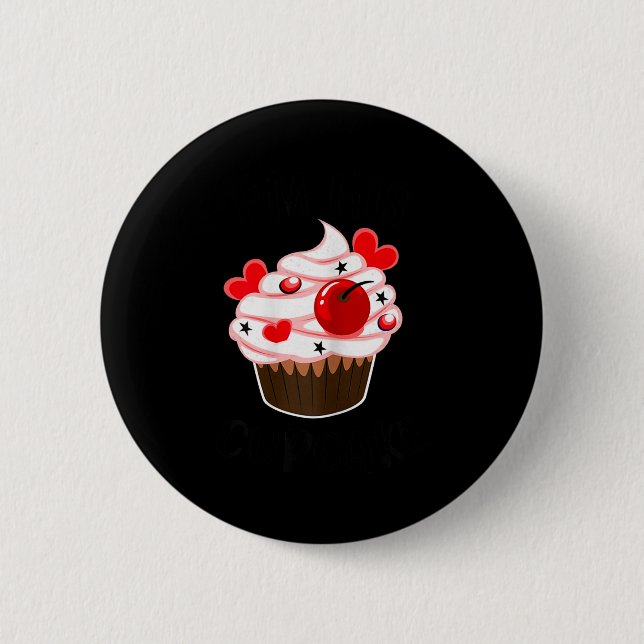 I'm His Cupcake I'm Her Studmuffin Valentine Match Button (Vorderseite)