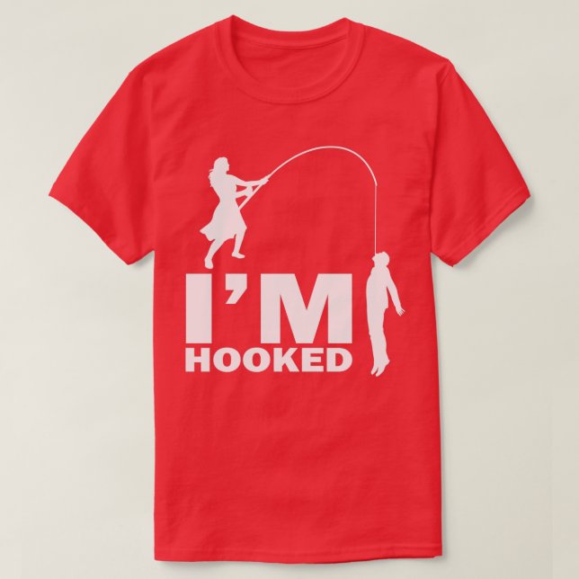 Im Hooked Funny Bachelor Party Geschenk T-Shirt (Design vorne)