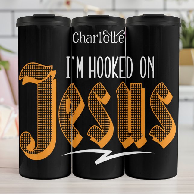 I'm Hooked On Jesus Thermosbecher (Von Creator hochgeladen)