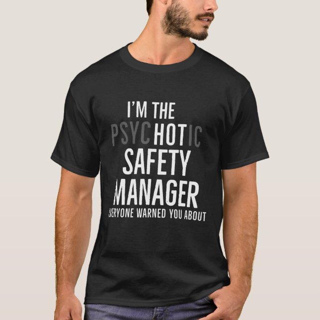 Im Hot Safety Manager ein lustiger T - Shirt (Vorderseite)