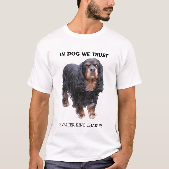 Im Hund wir Trush Schwarzes und TAN-Kavalier T-Shirt (Vorderseite)