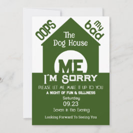 Im Hundehaus tut mir leid Einladung