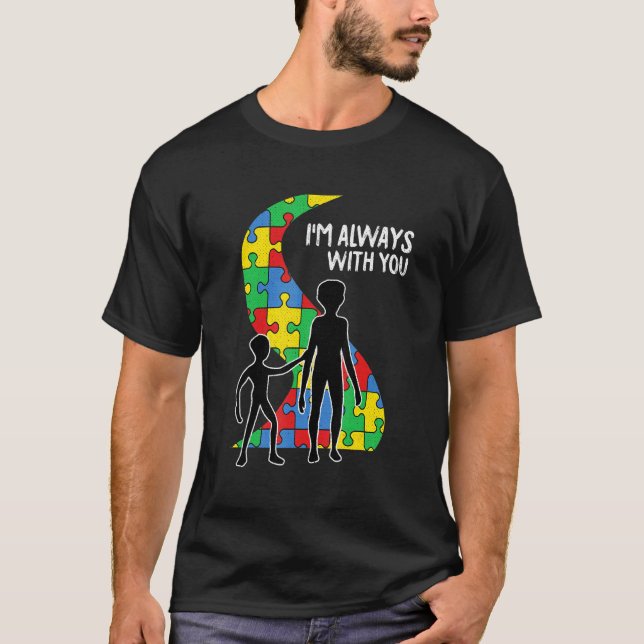 Im Immer Mit Dir Autismus Alien Papa Alien T-Shirt (Vorderseite)