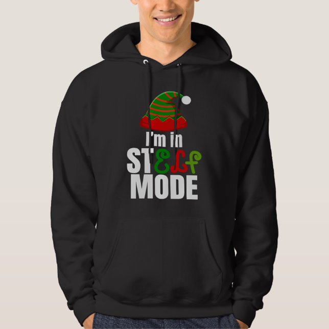 I'm in StELF mode Cute Christmas Elf Hat Elf Chris Hoodie (Vorderseite)