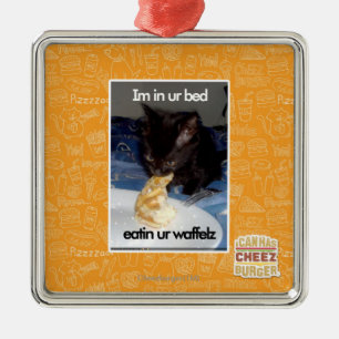 Im in ur Bett Ornament Aus Metall