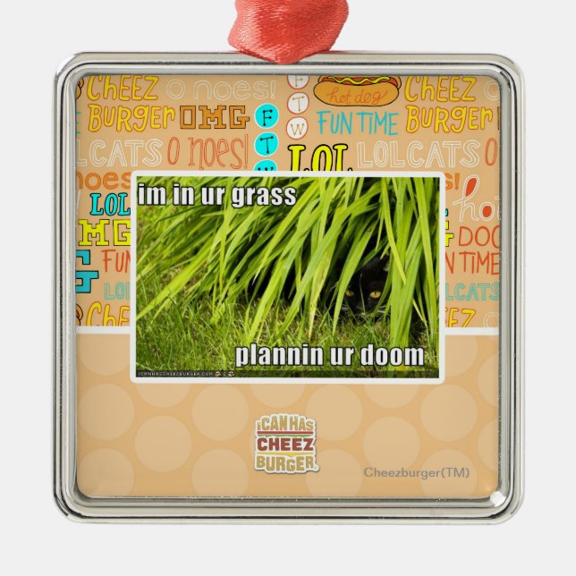 im in ur Gras Ornament Aus Metall (Vorne)