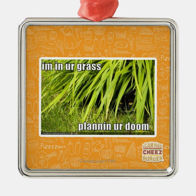 im in ur Gras Ornament Aus Metall (Vorne)