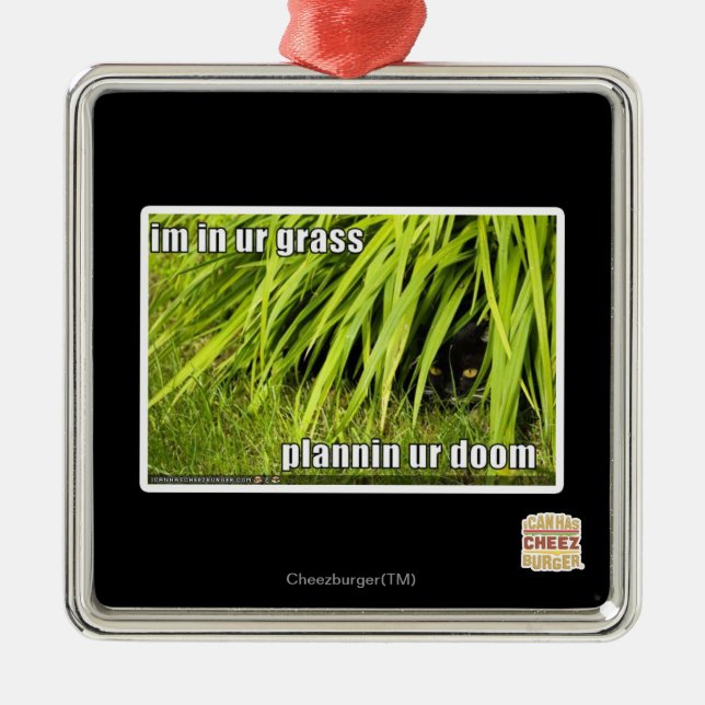 im in ur Gras Ornament Aus Metall (Vorne)