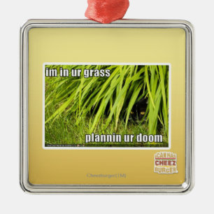 im in ur Gras Silbernes Ornament