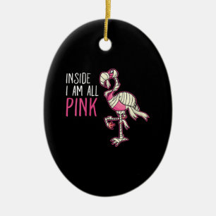 Im Inneren bin ich ganz rosa Flamingo   Funny Flam Keramik Ornament