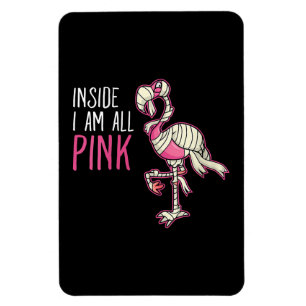 Im Inneren bin ich ganz rosa Flamingo   Funny Flam Magnet