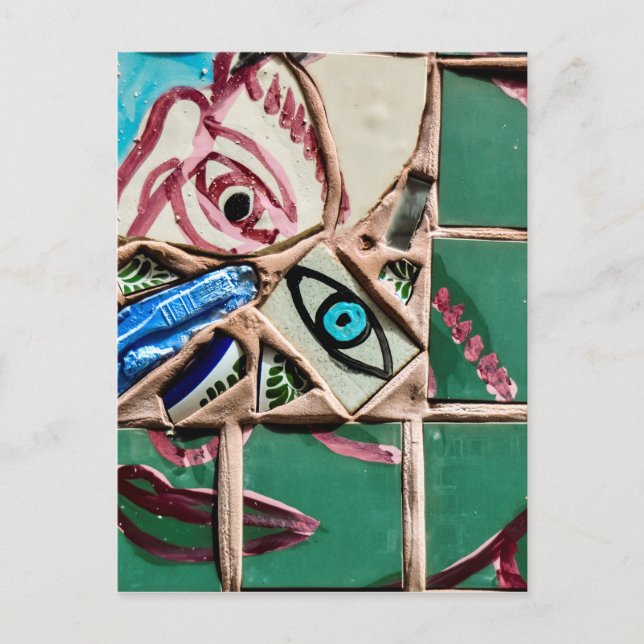 Im Inneren Blick nach Mosaik Graffiti Postkarte (Vorderseite)