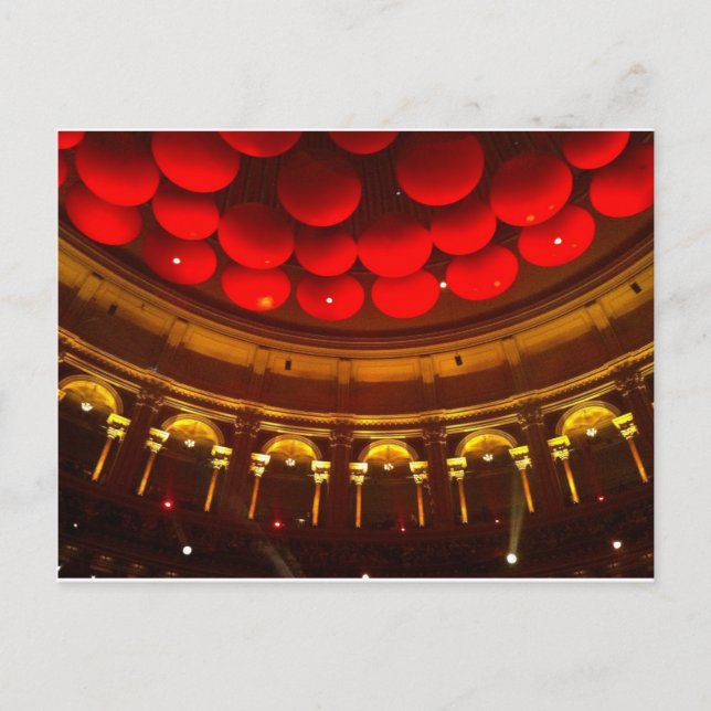 Im Inneren der Royal Albert Hall Postkarte (Vorderseite)
