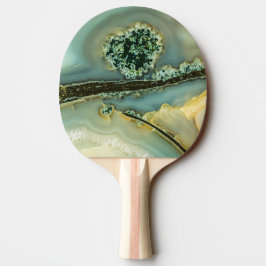 Im Inneren eines halb wertvollen Steins Tischtennis Schläger