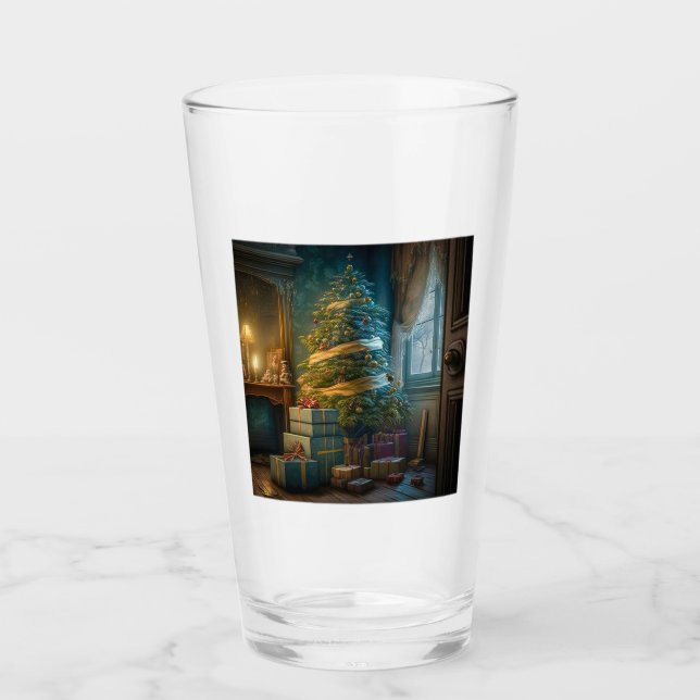 Im Inneren Weihnachtsbaum Glas Tumbler (Vorderseite)