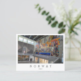Im Innern von Oslo City Hall, Norwegen Postkarte