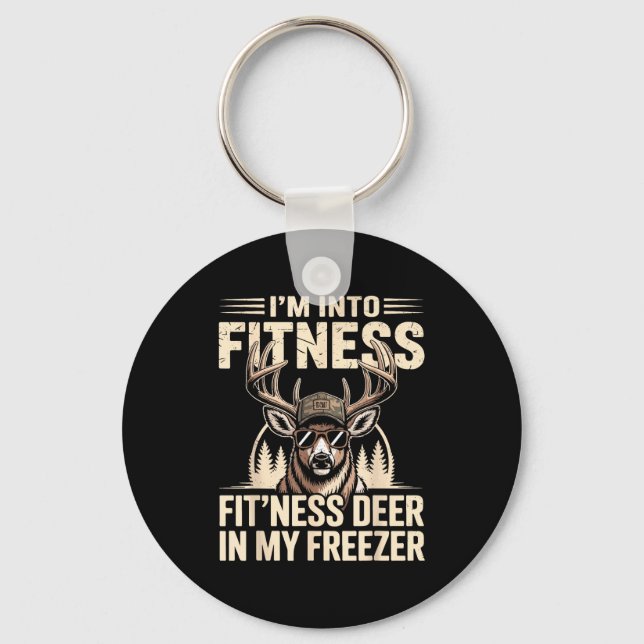 Im Into Fitness Fit'ness My Deer Zer Funny Hunting Schlüsselanhänger (Vorderseite)