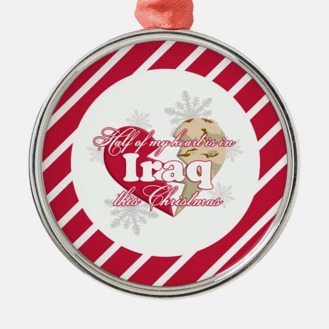 Im Irak diese Weihnachtsrunde Verzierung Silbernes Ornament (Vorne)