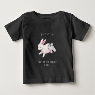 Im Jahr des schwarzen Kaninchens geboren Baby T-shirt