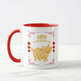 Im Jahr des Schweins geboren Tasse