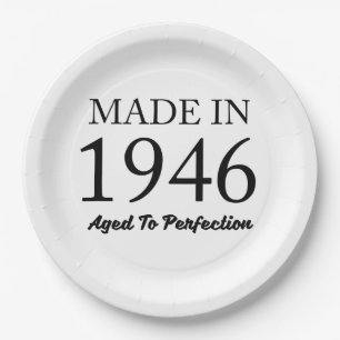 Im Jahre 1946 gemacht Pappteller
