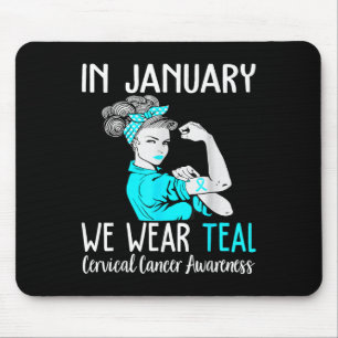 Im Januar tragen wir Aquamarin für Gebärmutterhals Mousepad