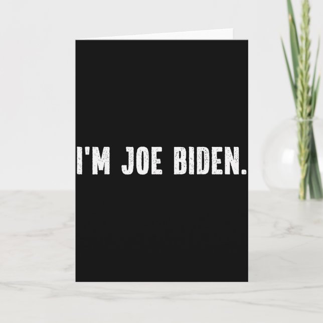 I'm Joe Biden Funny Instant Lazy Halloween Costume Karte (Vorderseite)