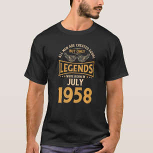 Im Juli 1958 waren die Geburtstagslegenden Geboren T-Shirt