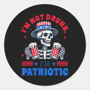 Im Juli amerikanisches Trinken bin ich im Patriot Runder Aufkleber