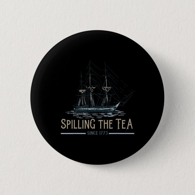 Im Juli das Tee seit 1773 Amerikanische Unabhängig Button (Vorderseite)