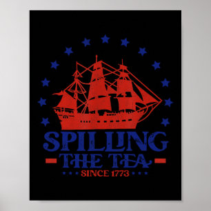 Im Juli die Teeausbreitung seit 1773 Geschichte Le Poster