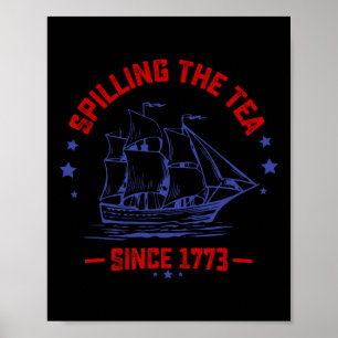 Im Juli die Teeausbreitung seit 1773 Geschichte Le Poster