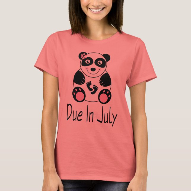 Im Juli fällige Panda-Mutterschaft T-Shirt (Vorderseite)