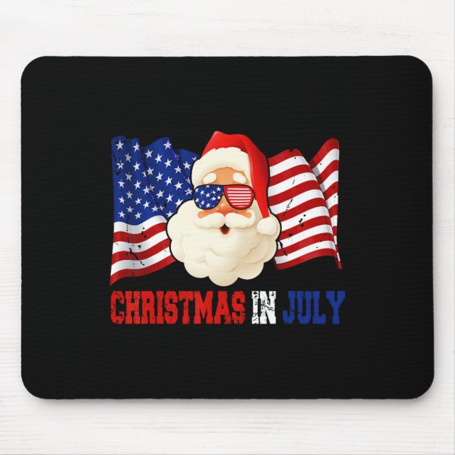 Im Juli Santa American Pride in Hawaii am 4. Juli Mousepad (Vorne)